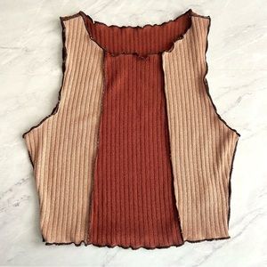 Shein Lettuce Trim Crop Tank Top Size S